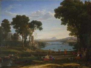 Landschap met het huwelijk van Isaac en Rebecca, 1648 door Claude Lorrain