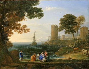 Landschap met de ontvoering van Europa door Jupiter