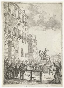 Ruiterstandbeeld van de keizer van het Heilige Roomse Rijk door Claude Lorrain