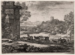 De Kudde Keert Terug in Stormachtig Weer door Claude Lorrain