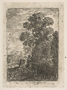 De herder en de herderin, ca. 1630 door Claude Lorrain