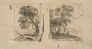 De twee landschappen, ca. 1630 door Claude Lorrain