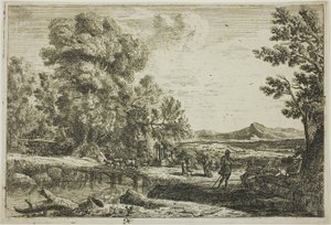 De Houten Brug (Rebecca en Eliezer) door Claude Lorrain