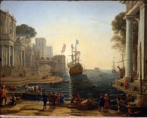 Ulysse presenteert Chryseis aan zijn vader door Claude Lorrain