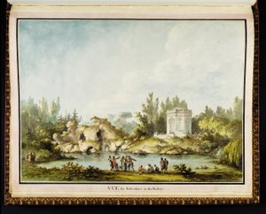 Vue du Belvédère et du Rocher, uit Recueil des plans du Petit Trianon door Richard Mique