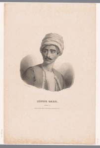 Portret van een Griekse jongeman door Claude Marie Dubufe