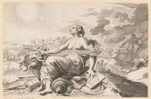 Allegorie op de vrede door Claude Mellan