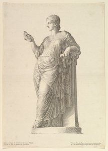 Oude Beeld van de Muze Thalia