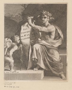 Apollo en een amor door Claude Mellan