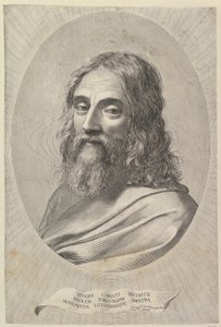 Buste van Sint-Jozef in een ovaal door Claude Mellan