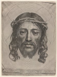 Gezicht van Christus door Claude Mellan