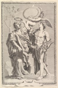 Frontispice: Virgil, Publii Virgilii Maronis Opera door Claude Mellan