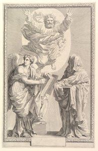 Frontispice voor de Bijbel, 1642 door Claude Mellan