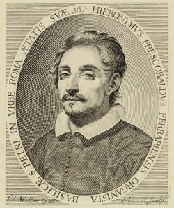 Girolamo Frescobaldi (1583-1643), gravure door Claude Mellan (1619). door Claude Mellan