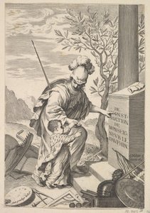 Minerva Onderwijst de Dauphin, 1640 door Claude Mellan