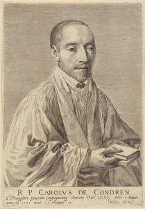 Portret van Charles de Condren door Claude Mellan