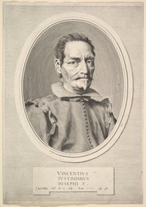 Portret van Vicenzo Giustiniani, 1631 door Claude Mellan
