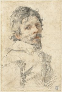 Zelfportret, c. 1640 door Claude Mellan