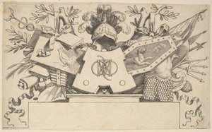 Trofee met monogram met de letters van LEONARDOS, 1651