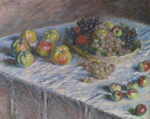 Appels en druiven door Claude Monet