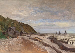 Scheepswerf bij Honfleur, 1864 door Claude Monet