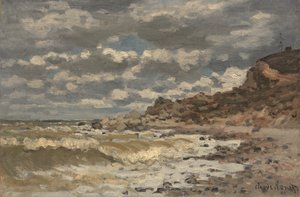 Kust in Sainte-Adresse door Claude Monet