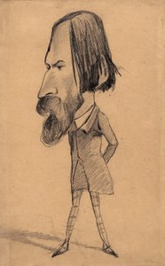 Karikatuur van Auguste Vacquerie, c.1859