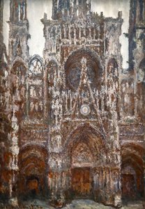 Kathedraal van Rouen, Portaalzicht, Bruine Harmonie door Claude Monet
