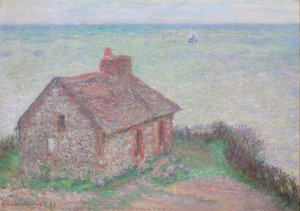 Douanehuis, roze effect door Claude Monet