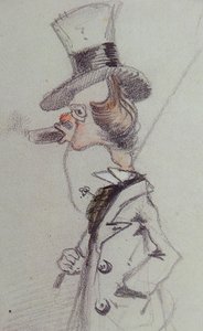 Dandy met een Sigaar, ca 1857 door Claude Monet