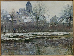 Effect van sneeuw in Vetheuil of 