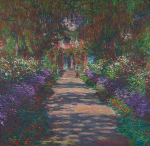 Een laan in Monets tuin in Giverny door Claude Monet