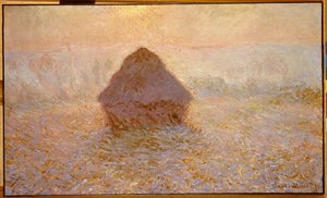 Hooistapels, Zon in de Mist door Claude Monet