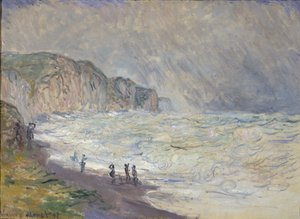 Zware Zee bij Pourville, 1897 door Claude Monet