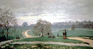 Hyde Park, Londen, 1871 door Claude Monet
