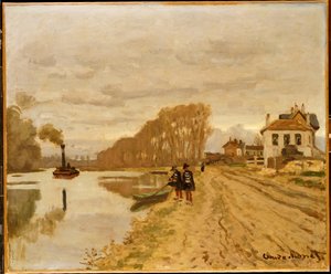 Infanteristen van de Flanant-wacht op het water door Claude Monet