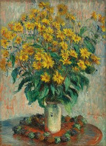 Jeruzalem artisjok bloemen, 1880 door Claude Monet
