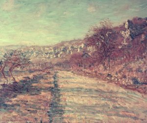 De weg naar La Roche-Guyon door Claude Monet
