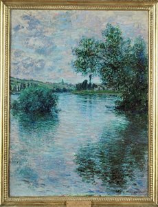 De Seine bij Vetheuil (olieverf op doek) door Claude Monet