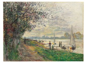 De oever van Petit-Gennevilliers, zonsondergang, 1875