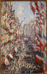 De rue Montorgeuil, in Parijs. Feest van 30 juni 1878