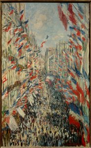 La rue Montorgueil in Parijs, feest van 30 juni 1878 - Schilderij door Claude Monet (1840-1926)