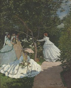Dames in de tuin