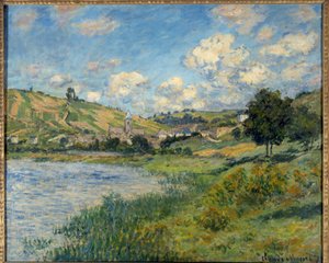 Landschap. Vetheuil. Schilderij door Claude Monet (1840-1926)