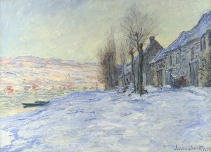 Lavacourt onder sneeuw door Claude Monet