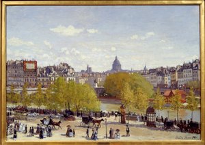 Le quai du Louvre in Parijs in 1867. Schilderij door Claude Monet door Claude Monet
