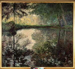 De vijver van Montgeron. door Claude Monet