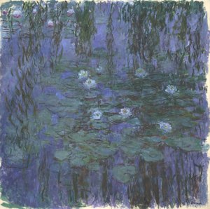 Blauwe Waterlelies door Claude Monet