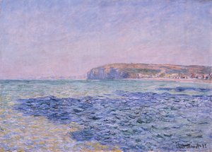 Schaduwen op de zee, de kliffen bij Pourville (Dieppe, Seine-Maritime, Frankrijk) door Claude Monet