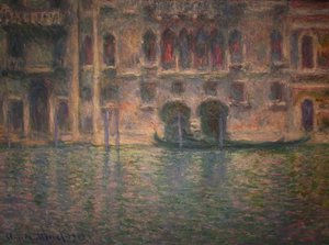 Palazzo da Mula, Venetië door Claude Monet